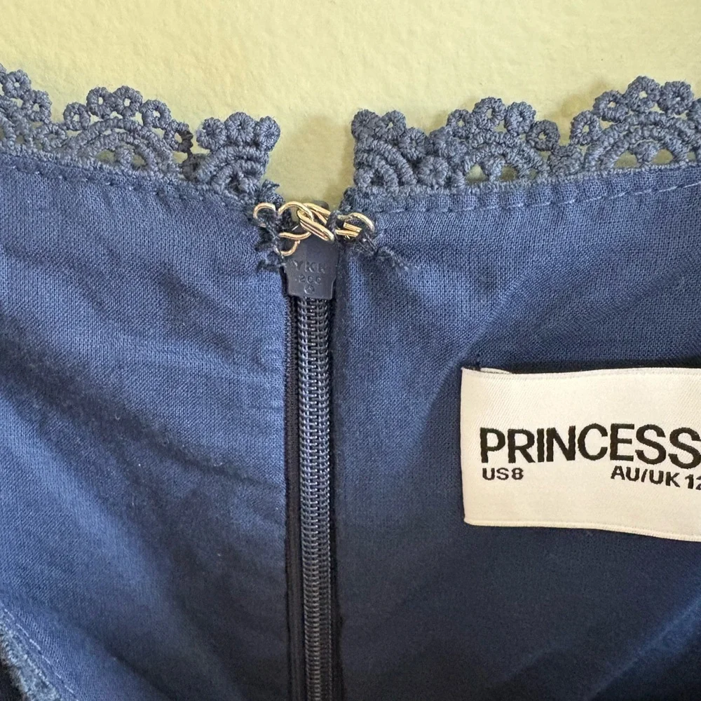 Princess Polly Dasha Mini Navy Dress 100% Cotton - Picture 5 of 9